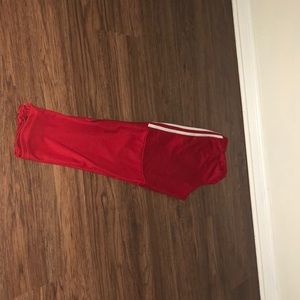 Adidas red jogging pants